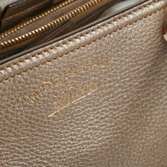 Gucci Medium Bamboo Shopper Leather Satchel Bag Gold