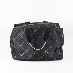 Chanel Diamond - Print Tote Bag Black