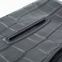 Givenchy Antigona Croc Print Envelope Clutch Black