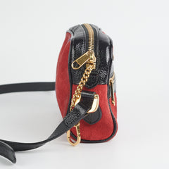 Gucci Vintage Nubuck Camera Bag Red