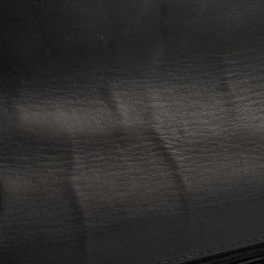 Chanel Vintage Vertical Half Flap Black Shiny Leather
