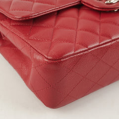 Chanel 18B Small Classic Flap Caviar Red