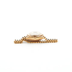 HOLD Rolex Lady Datejust 18k Gold Dial 26mm with Diamonds President Strap