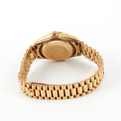 HOLD Rolex Lady Datejust 18k Gold Dial 26mm with Diamonds President Strap