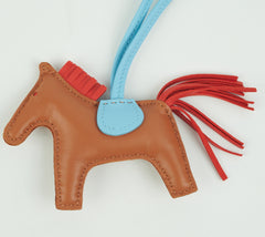 Hermes Rodeo PM Gold/Rouge Indien/Blue Celeste