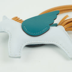 Hermes Rodeo Pegase PM Blue Brume/Sesame/Vert Bosphore - Stamp Z