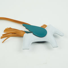 Hermes Rodeo Pegase PM Blue Brume/Sesame/Vert Bosphore - Stamp Z