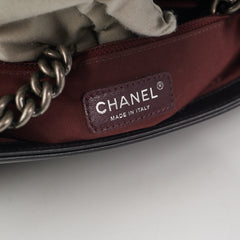 Chanel New Medium Boy Velvet Black