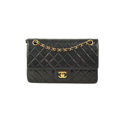 Chanel Vintage Quilted Medium/Large Classic Flap Black