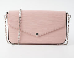 Louis Vuitton Epi Felicie Pochette Pink Crossbody Bag