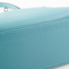 Hermes Kelly 28 Clemence Blue Atol