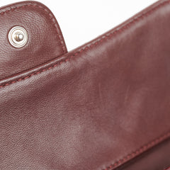 Chanel Long Quilted Patent Burgundy Wallet