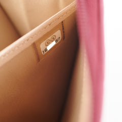 Chanel Long Zip Camelia Dark Pink Wallet