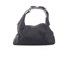 Gucci Horsebit Hobo GG Medium Bag Black