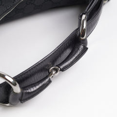 Gucci Horsebit Hobo GG Medium Bag Black