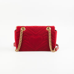 Gucci Marmont Velvet Red Small