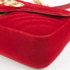 Gucci Marmont Velvet Red Small