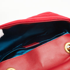 Gucci Marmont Velvet Red Small