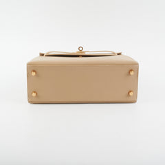 Hermes Kelly 25 Beige Chaminox - [G] Stamp