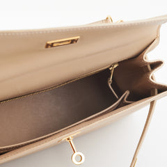 Hermes Kelly 25 Beige Chaminox - [G] Stamp