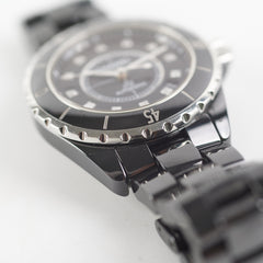 Chanel J12 Watch Calibre with Diamonds 38MM Black