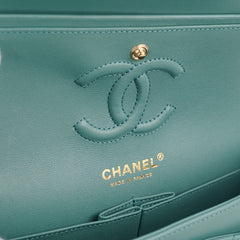 Chanel Classic Flap Small Lambskin Turquoise Green (Microchipped)