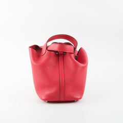 Hermes Picotin 18 Clemence Rose Extreme A stamp