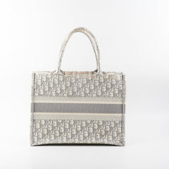 Christian Dior Medium Book Tote Oblique Grey