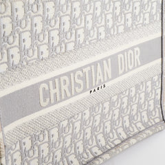 Christian Dior Medium Book Tote Oblique Grey