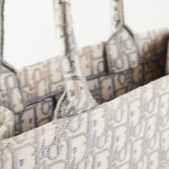 Christian Dior Medium Book Tote Oblique Grey