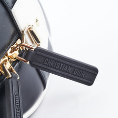 Dior Small Dior Vibe Zip Bowling Bag Black and White Smooth Calfskin