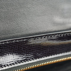 Celine Trapeze Patent Medium Black