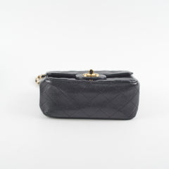 Chanel Mini Square Caviar Bag GHW Black