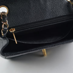 Chanel Mini Square Caviar Bag GHW Black