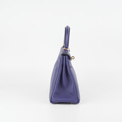 Hermes Kelly 25 Blue Saphir C Stamp
