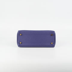 Hermes Kelly 25 Blue Saphir C Stamp