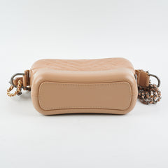 Chanel Chevron Gabrielle Small Dark Beige