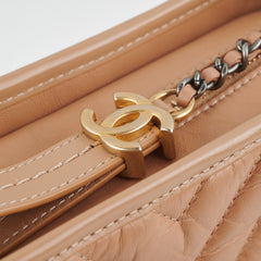 Chanel Chevron Gabrielle Small Dark Beige