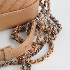 Chanel Chevron Gabrielle Small Dark Beige