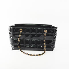 Chanel Chocolate Bar Chain Shoulder Bag Black