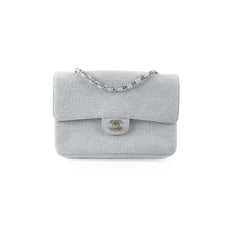Chanel Timeless Quilted Jersey Shoulder Flap Blue