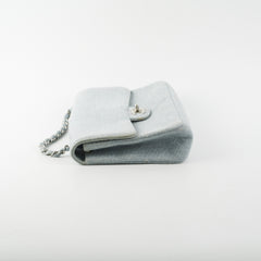 Chanel Timeless Quilted Jersey Shoulder Flap Blue