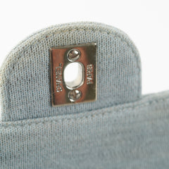 Chanel Timeless Quilted Jersey Shoulder Flap Blue