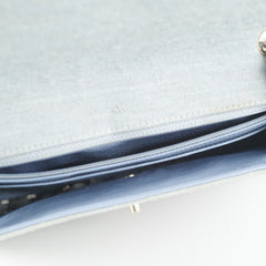 Chanel Timeless Quilted Jersey Shoulder Flap Blue