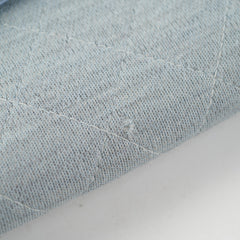 Chanel Timeless Quilted Jersey Shoulder Flap Blue