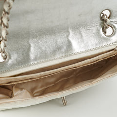 Chanel New Travel Line Chain Shoulder Bag Silver
