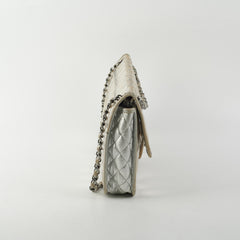 Chanel CC Turnlock Ice Cube Flap Silver