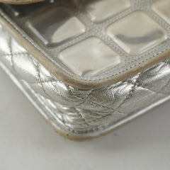 Chanel CC Turnlock Ice Cube Flap Silver