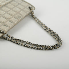 Chanel CC Turnlock Ice Cube Flap Silver