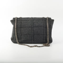 Chanel 2.55 Panelled Shoulder Bag Anthracite Grey